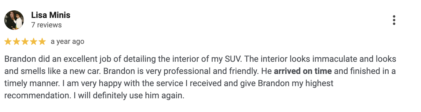 Lisa Minis 5-star Google review - a year ago